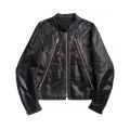 Vintage Maison Margiela Original 5 Zip Leather Jacket "Black"