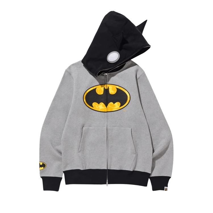 BAPE x DC Batman Full Zip Hoodie "Grey"