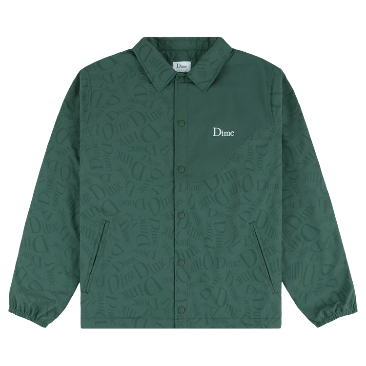 Dime Allover Coach Jacket "Dark Green"