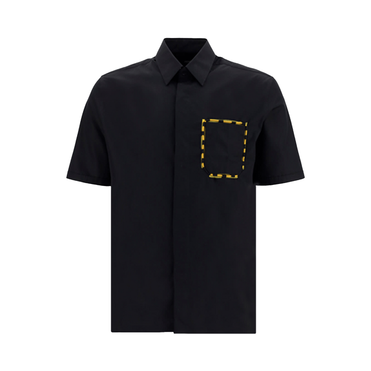Fendi Short-Sleeve Over Shirt With Pocket Detail "Black"