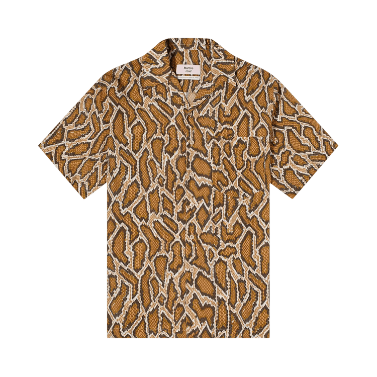 Martine Rose Oversized Hawaiian Shirt "Brown Python"