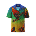 Valentino Dragon Print Short-Sleeve Shirt "Multicolor"
