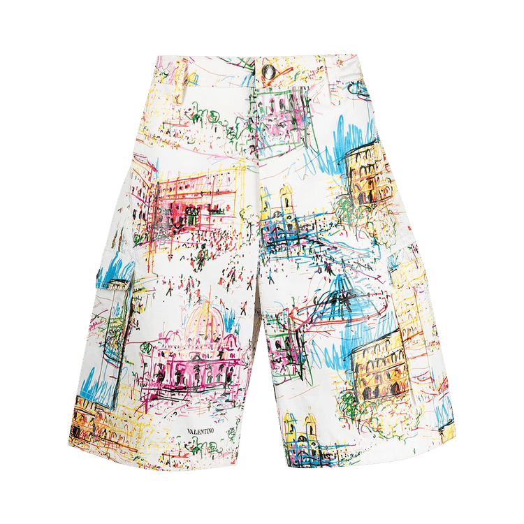Valentino Roman Sketches Bermuda Shorts "Multicolor"