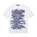 Junya Watanabe Looking Back Printed T-Shirt "White/Navy"