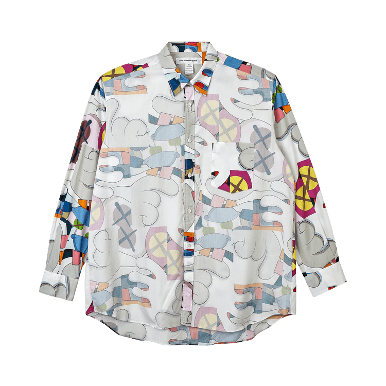 Comme des Garçons SHIRT x KAWS Classic Reserved Printed Shirt Print I "Multicolor/Grey"