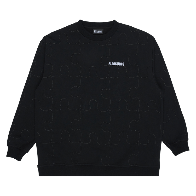 Pleasures Pieces Reflective Crewneck "Black"