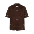 Ambush Check Short-Sleeve Shirt "Wine"