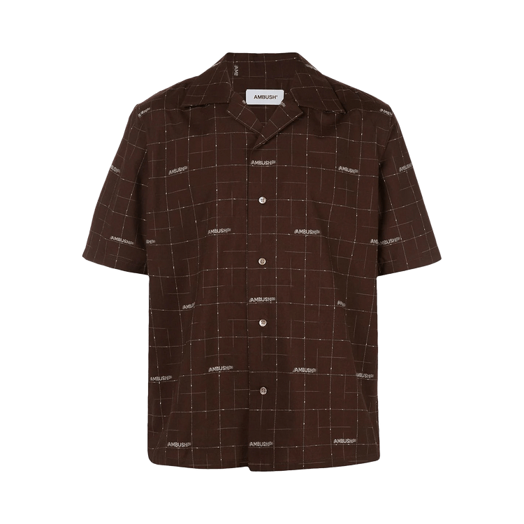 Ambush Check Short-Sleeve Shirt "Wine"