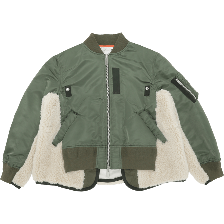 Sacai Nylon Twill Mix Blouson "Khaki"