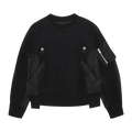 Sacai Nylon Twill Mix Pullover "Black"