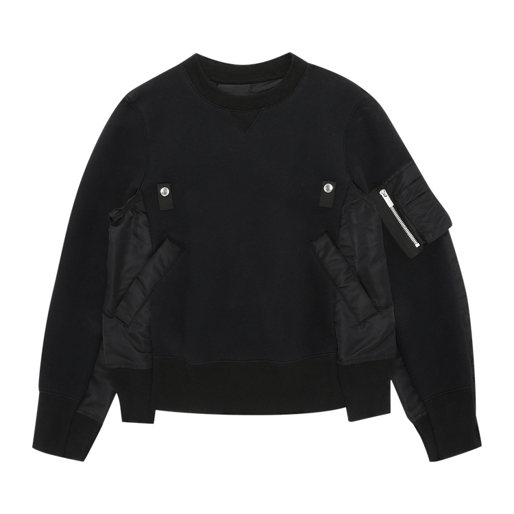 Sacai Nylon Twill Mix Pullover "Black"
