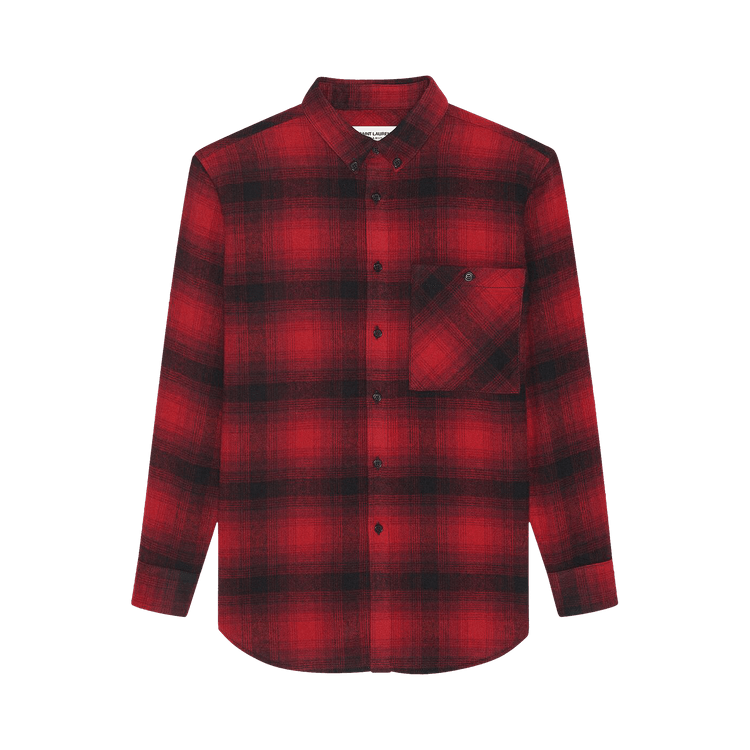 Saint Laurent Check Oversize Shirt "Black/Red"