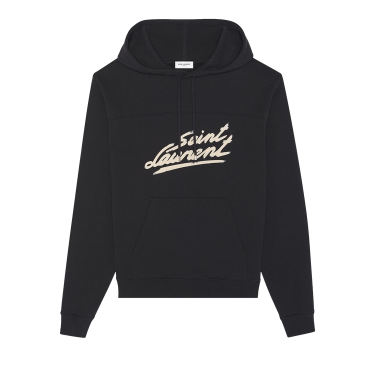 Saint Laurent Decoupes Hoodie "Noir/Naturel"