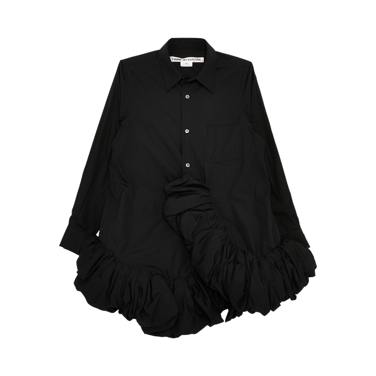 Comme des Garçons Ruffle Bottom Shirt "Black"