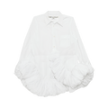 Comme des Garçons Ruffle Bottom Shirt "White"