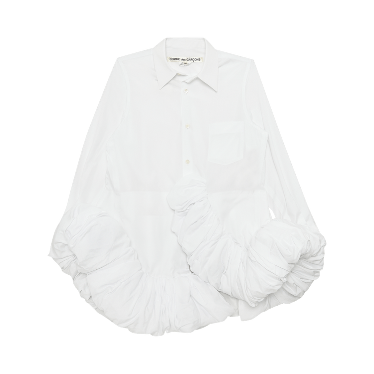 Comme des Garçons Ruffle Bottom Shirt "White"