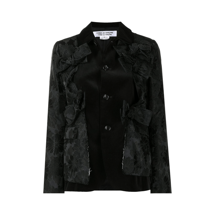 Comme des Garçons Jacquard Bow Tie Jacket "Black"