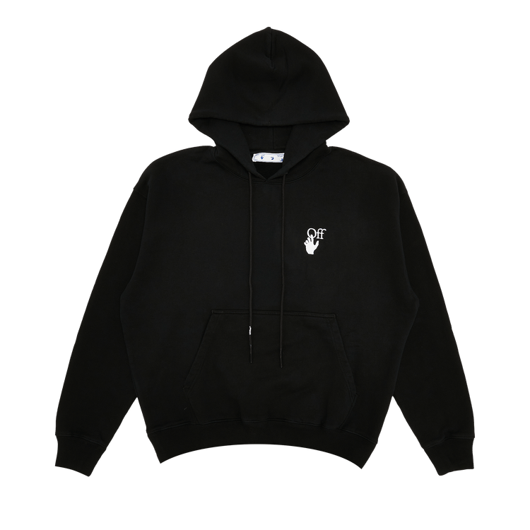 Off-White Cut Here Skate Hoodie "Black/White"
