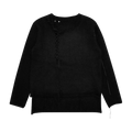 Yohji Yamamoto Leather String Dropped Sweater "Black"