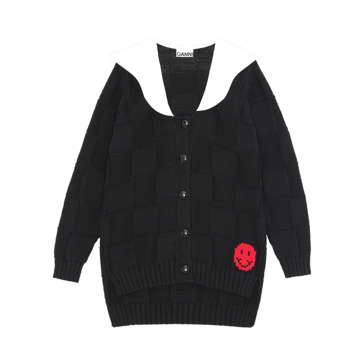 GANNI Cotton Rope Knit "Black"