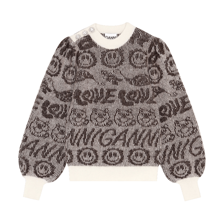 GANNI Soft Wool Knit "Egret"