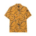 Brain Dead Razorwire Rayon Shirt "Orange"