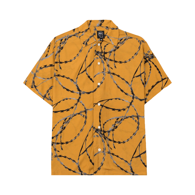 Brain Dead Razorwire Rayon Shirt "Orange"