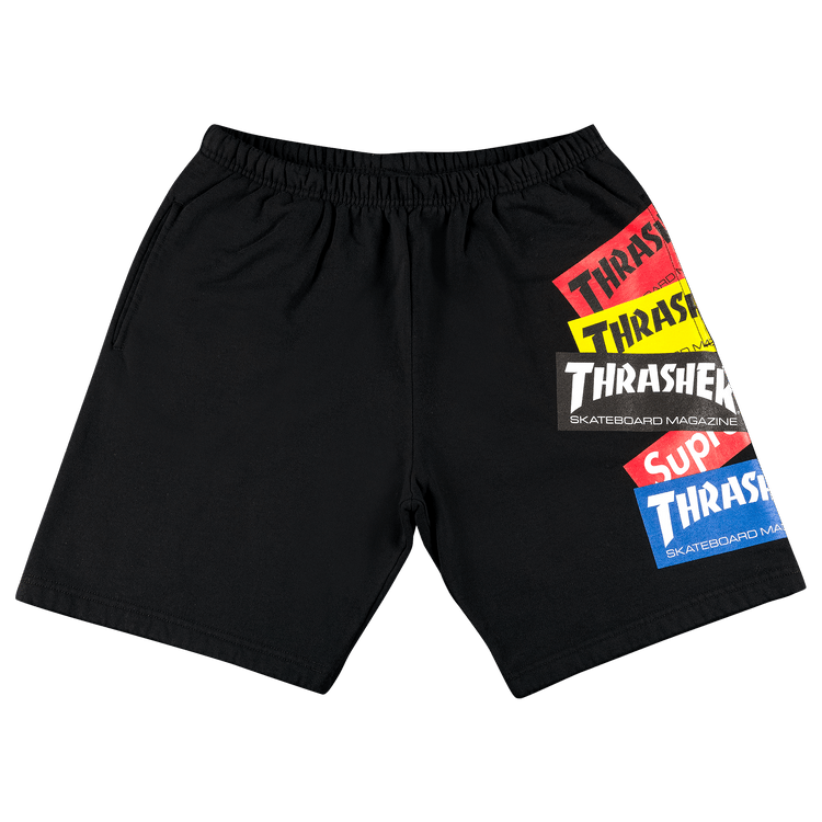 Supreme x Thrasher Multi Logo Sweatshort "Black"