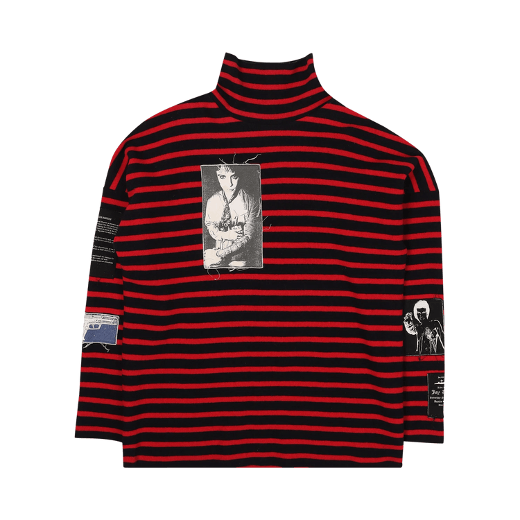 Raf Simons RIOT RIOT RIOT Patched Sweater "Black/Red"
