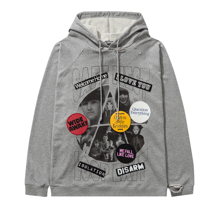 Raf Simons Destroyed Welcome Home Hoodie "Grey"