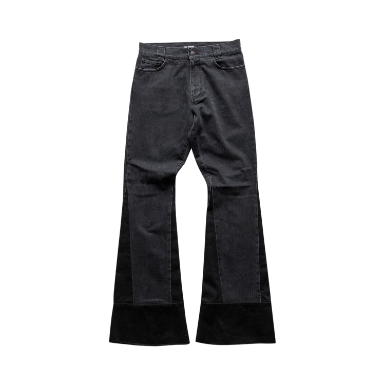 Raf Simons Flared Denim Workwear Pants "Black"