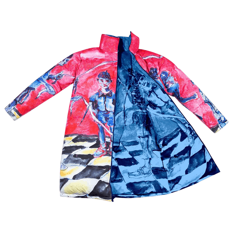 KidSuper Revrsible Painted Jump-Rope Puffer "Multi"