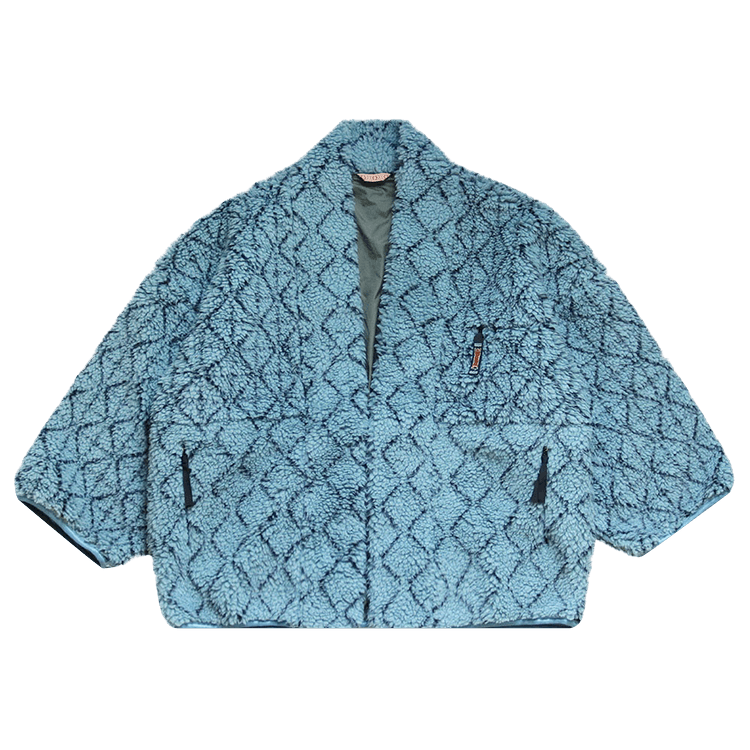 Kapital Do-Gi Sashiko BOA Fleece Kesa Jacket "Blue"