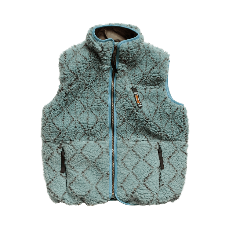 Kapital Do-Gi Sashiko BOA Fleece Reversible Vest "Blue"