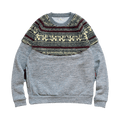 Kapital TOP Fleece x Birds Eye Fleece Nordic sweatshirt "Charcoal"