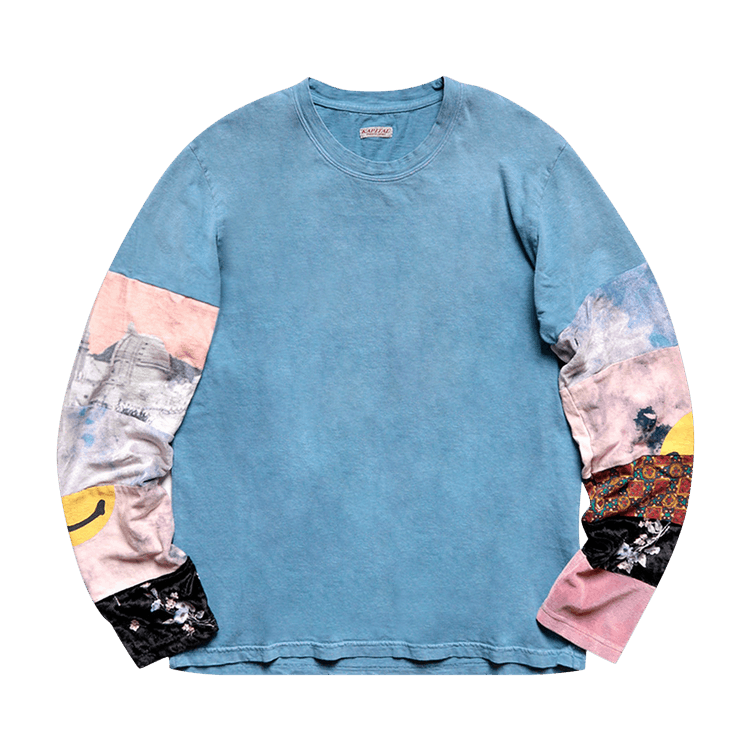 Kapital Tianzhu Hippie Ron Long-Sleeve Tee "Blue"