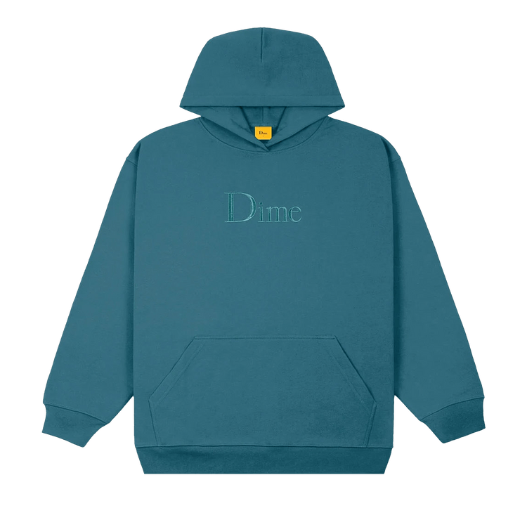 Dime Classic Embroidered Hoodie "Real Teal"