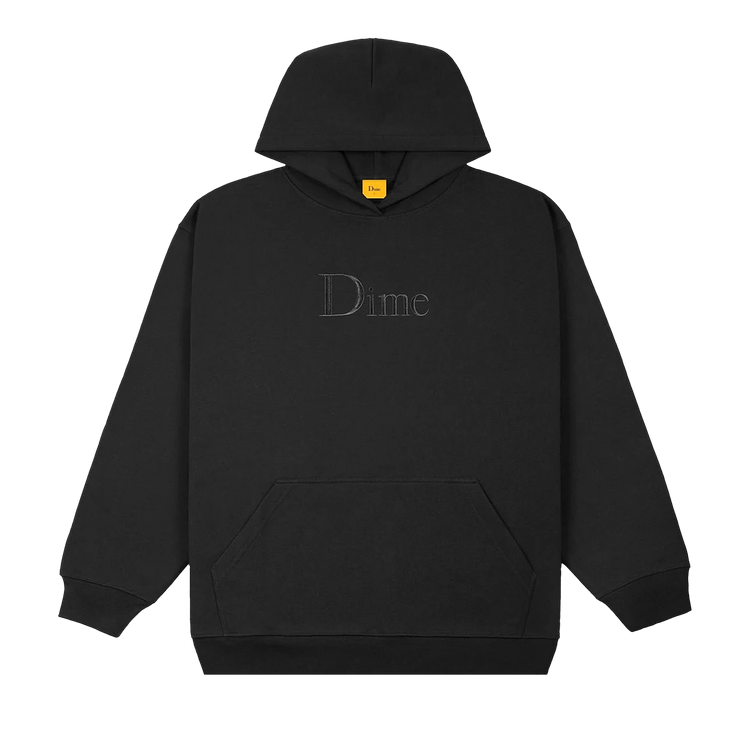 Dime Classic Embroidered Hoodie "Black"