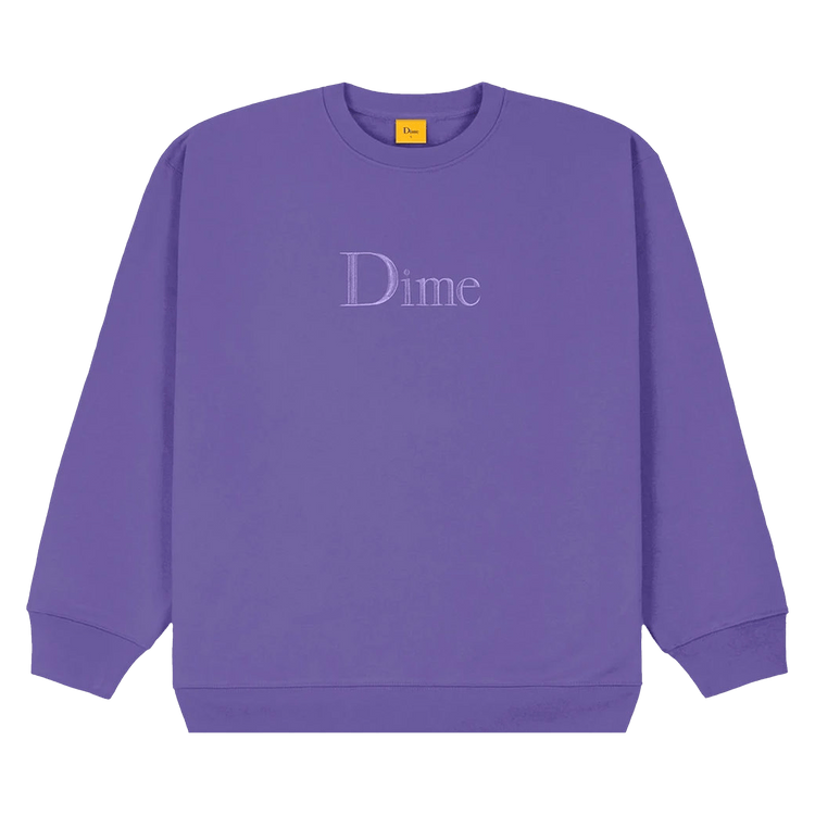 Dime Classic Embroidered Crewneck "Iris"