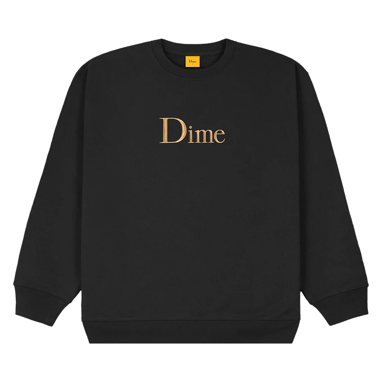 Dime Classic Embroidered Crewneck "Black"