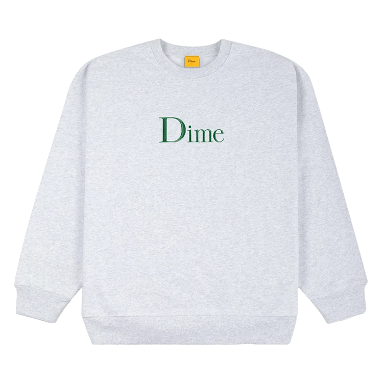 Dime Classic Embroidered Crewneck "Ash"