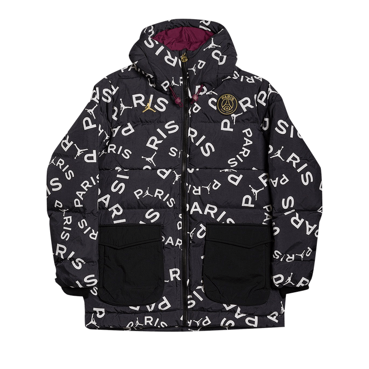 Air Jordan x Paris Saint-Germain Down AOP Parka "Black"