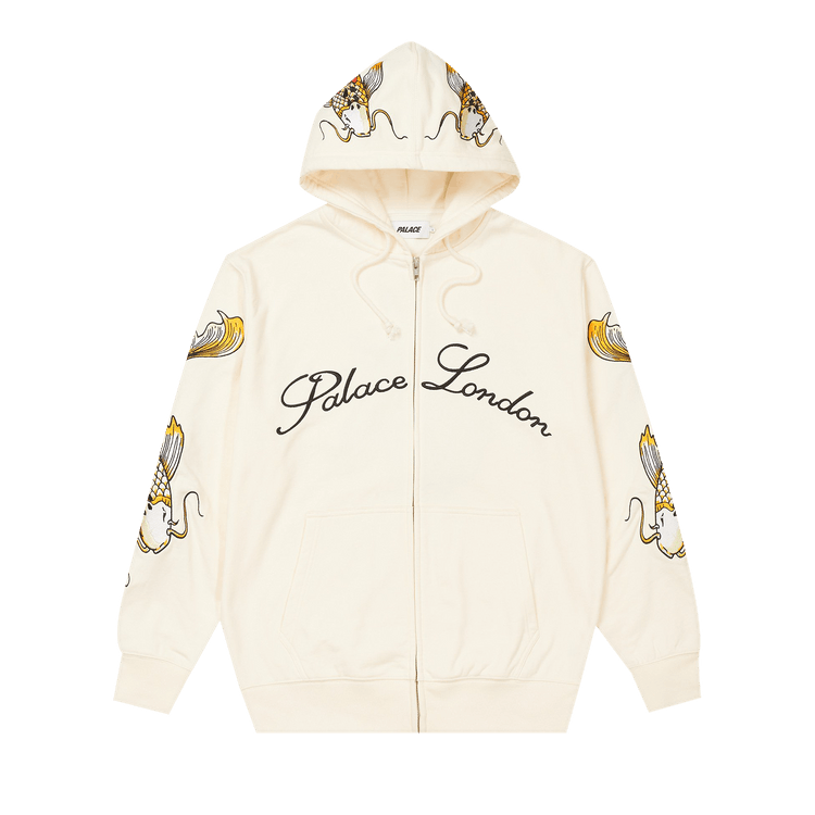 Palace Carp Zip Hood "Bone White"