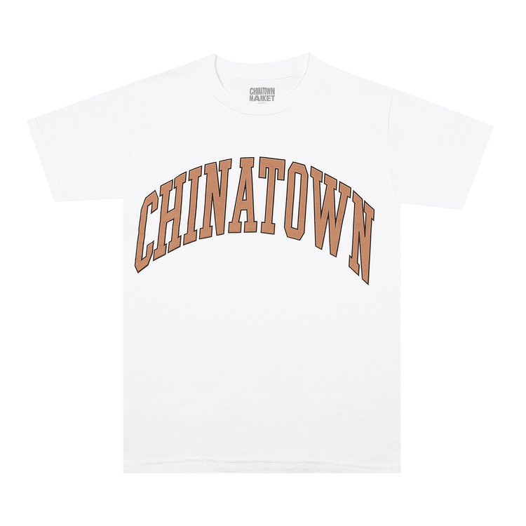 Chinatown Market Puff Arc Tee "White/Peach"