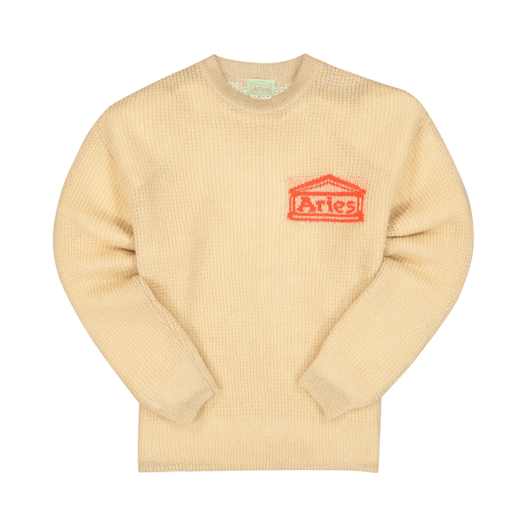 Aries Waffle Knit Jumper "Beige"