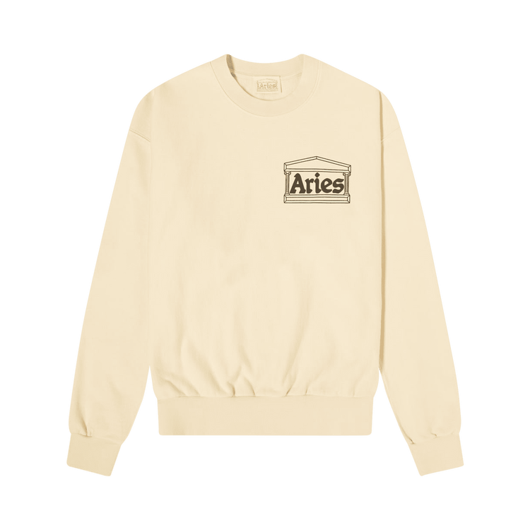 Aries Premium Temple Sweatshirt "Alabaster"