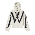 JW Anderson JWA Chunky Hoodie "White/Navy"