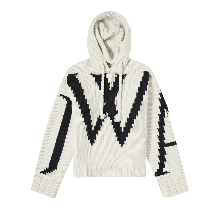 JW Anderson JWA Chunky Hoodie "White/Navy"