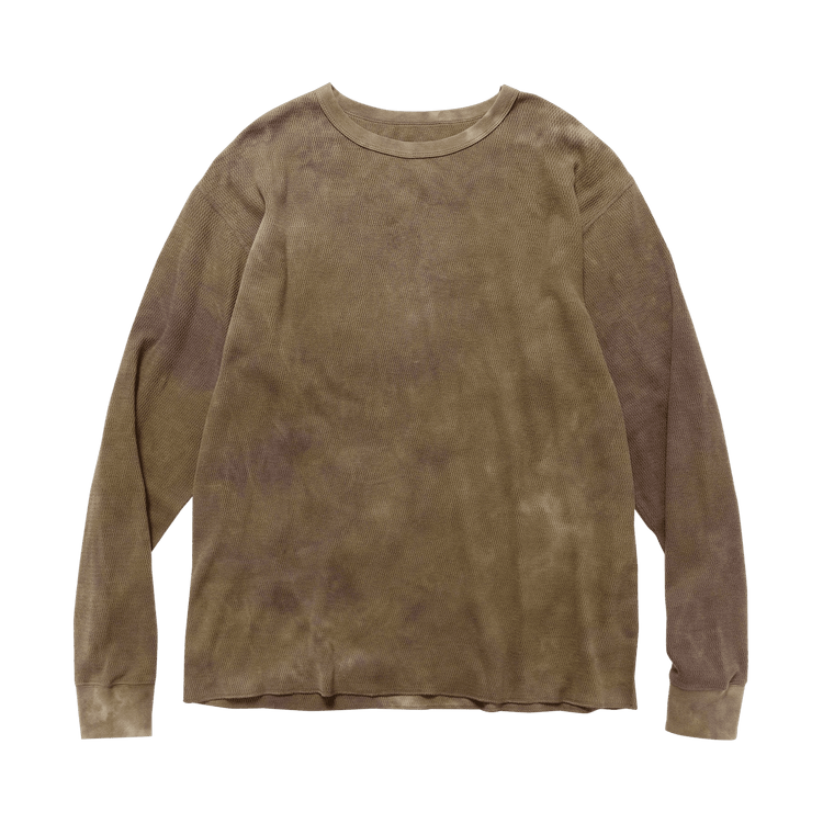 Needles Uneven Dye Long-Sleeve Crew "Olive"
