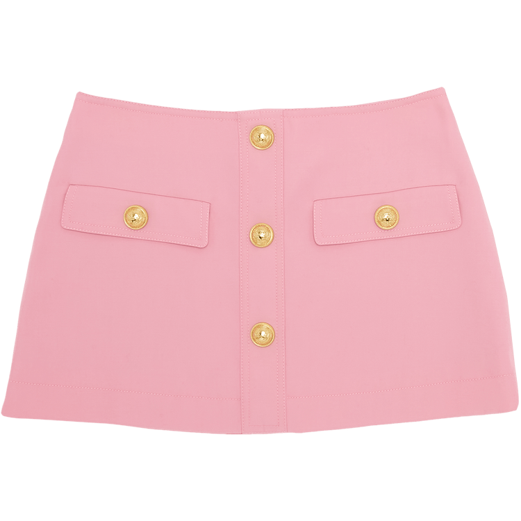 Balmain Short Low-Rise GDP Skirt "Rose"